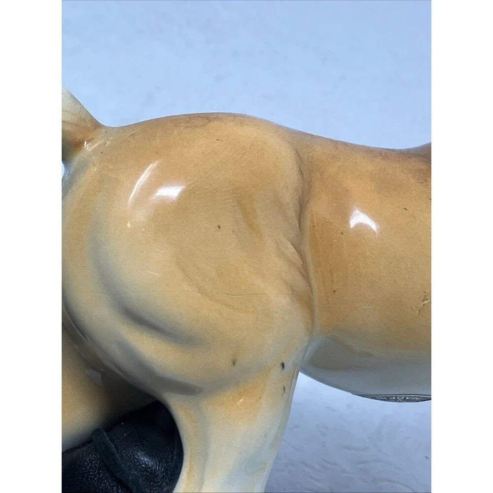 Vintage Wales Japan Ceramic Horse Figurine Porcelain Mustang Equestrian 7“